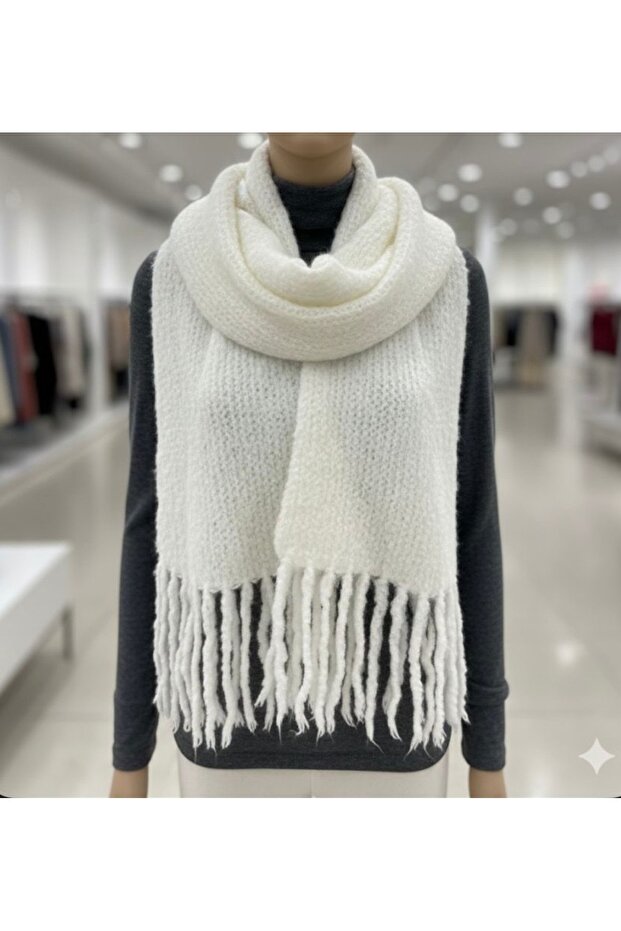 Kadın örme omuz şal atkı - 1