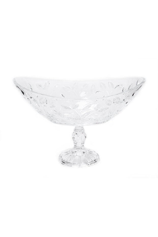 Clear Crystal Glass Fruit Bowl