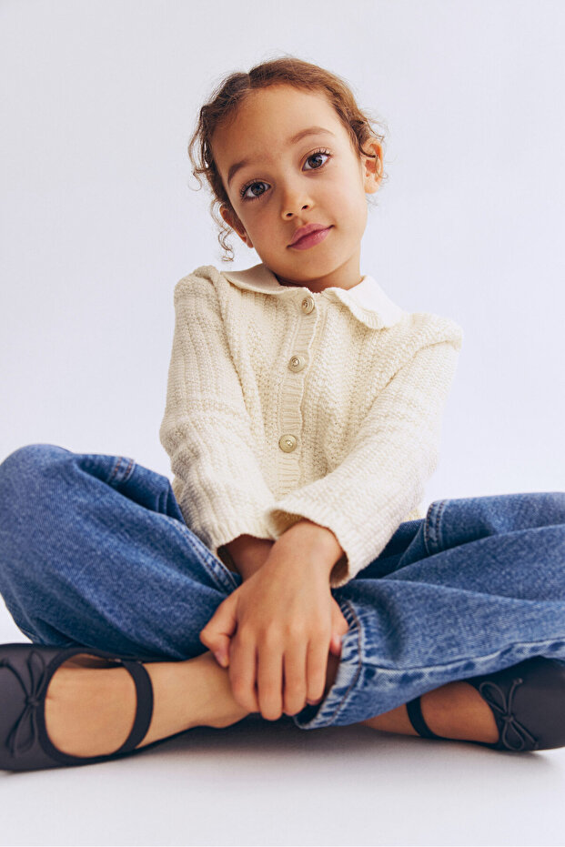 Tekstüre Triko Hırka - 2