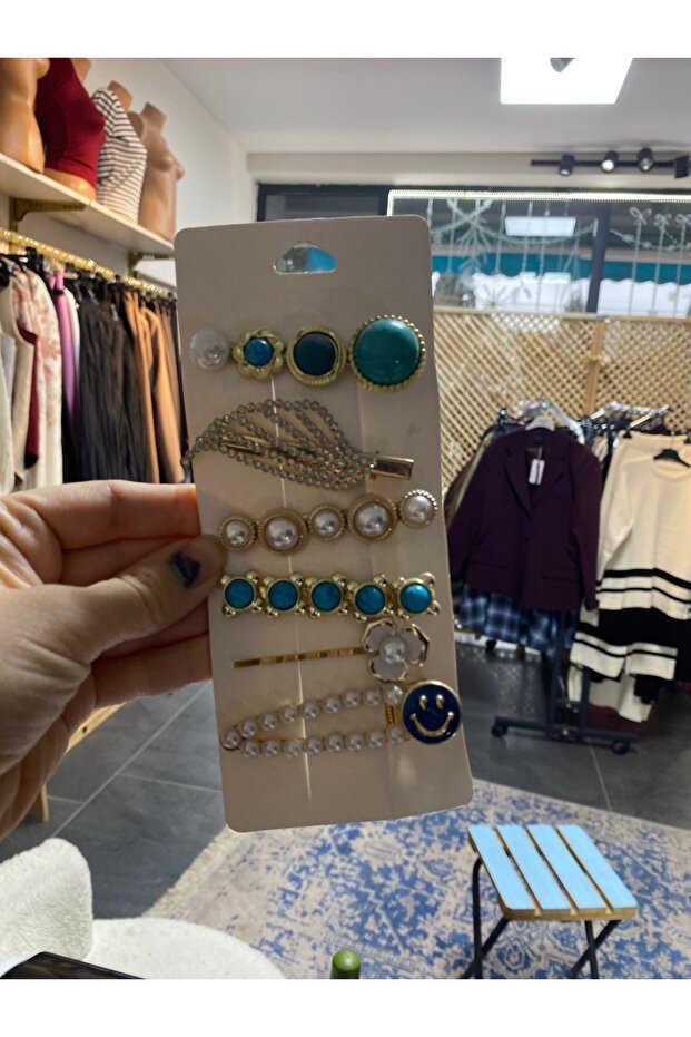 Blue Collet Buckle Set