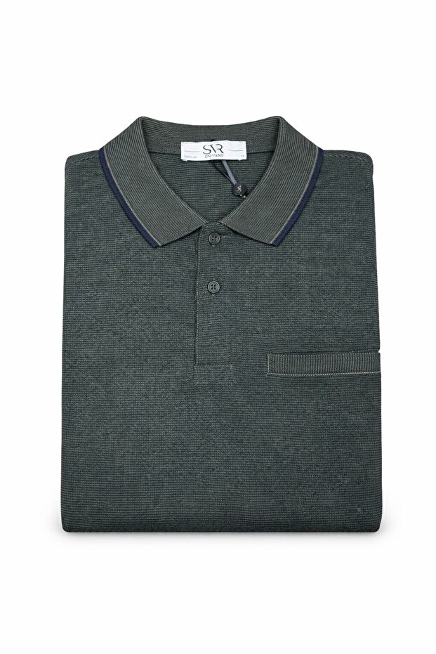 Polo Yaka Regular Kalıp Düz Triko - 1