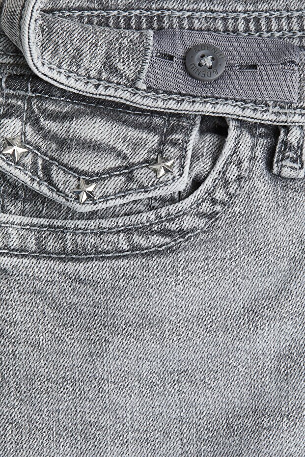 Flared Leg Low Jeans - 5