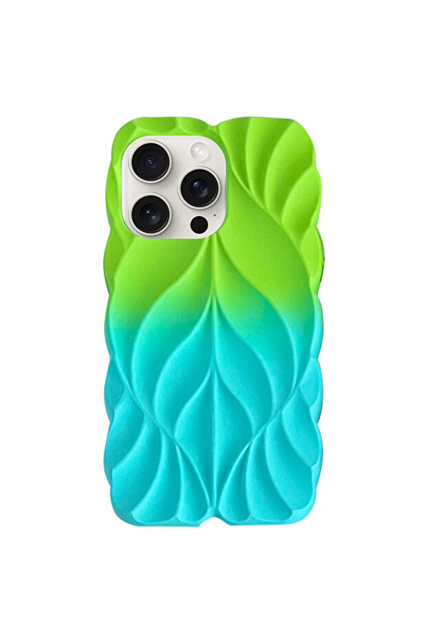 iPhone 15 Pro Compatible Leaf Pattern Case - 2