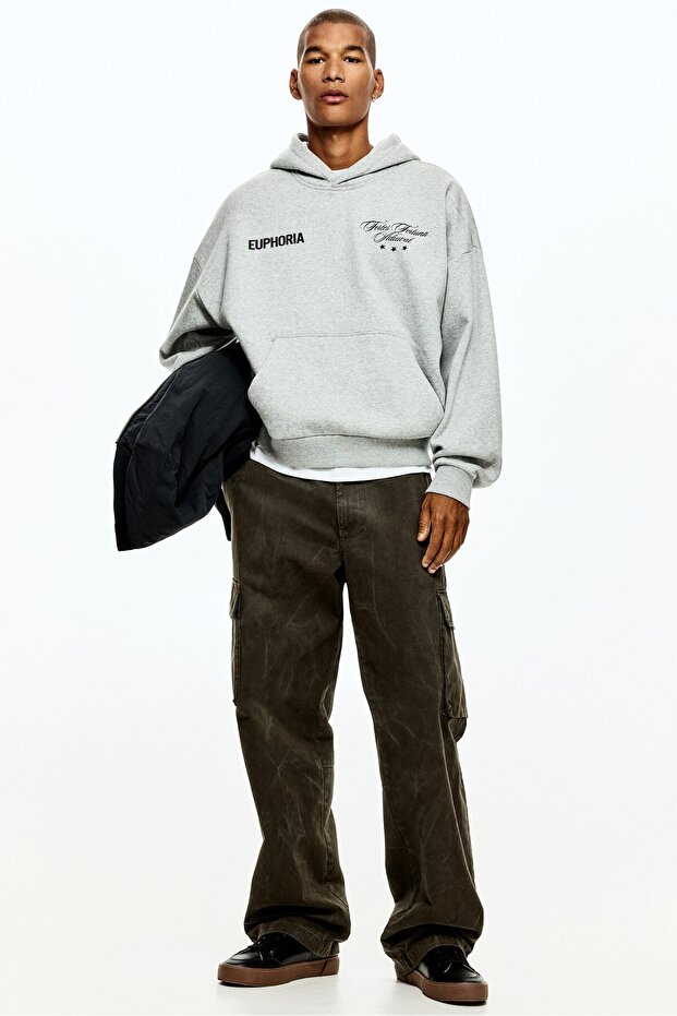 Kapüşonlu Üst Loose Fit - 1