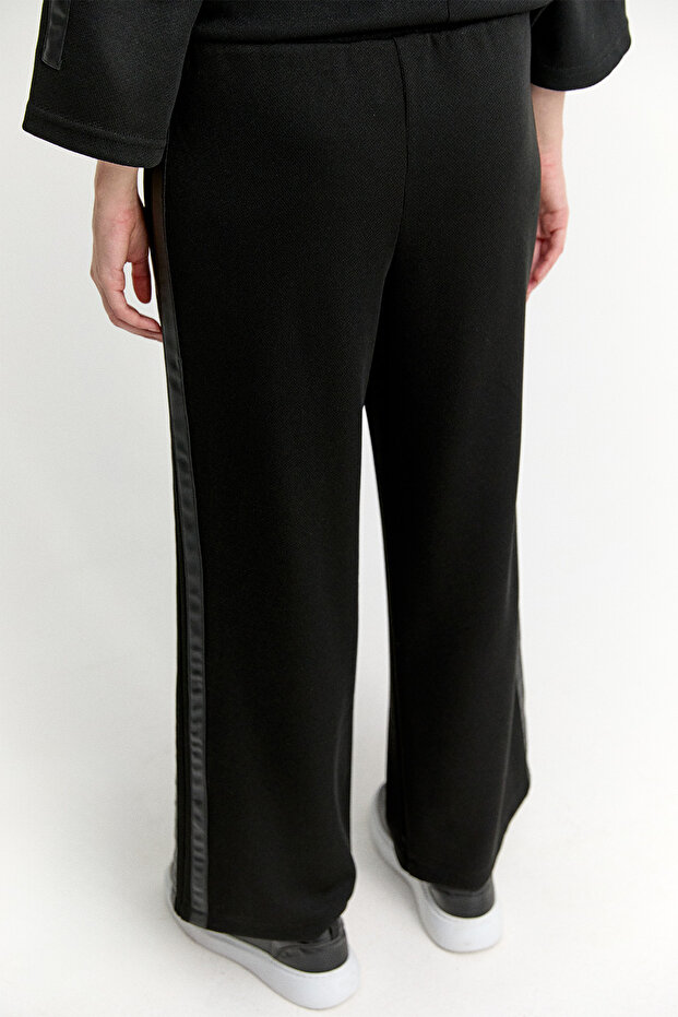 Şerit Detaylı Örme Pantolon - 5