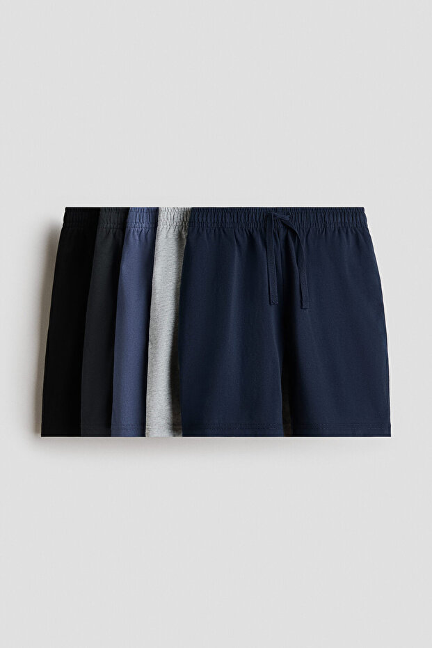 5'li Pamuklu Jarse Şort - 1