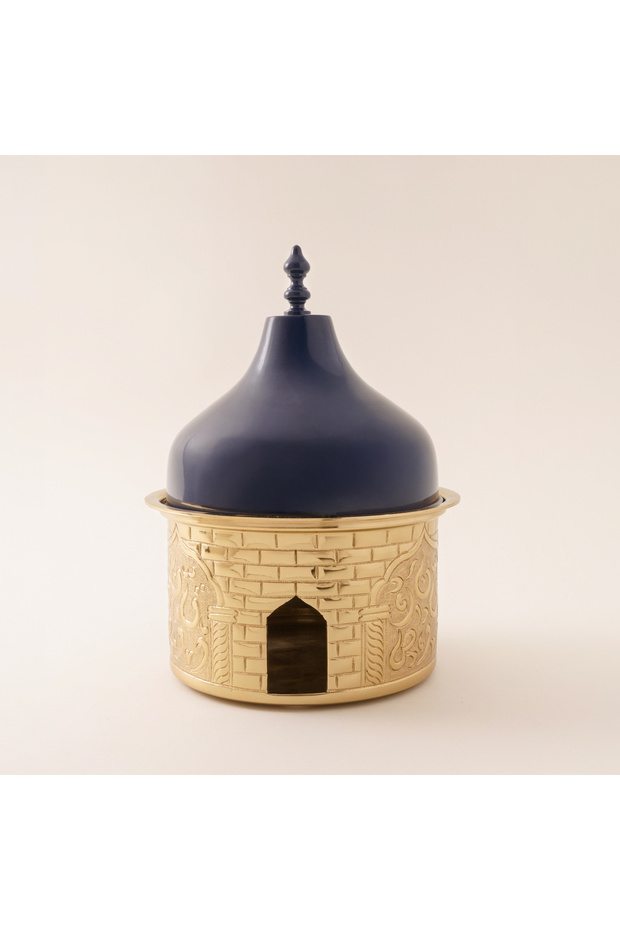 لا ميسا طبق تقديم معدن 20*20*27سم, أزرق