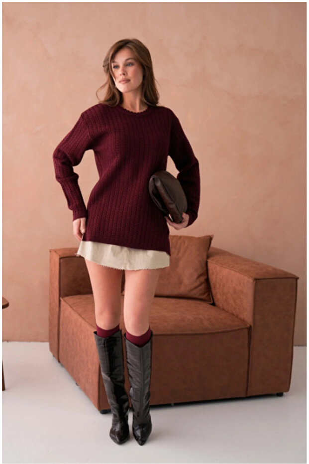 Women's Stretchy Knitwear Hair Knitted Mother Wool Sweater