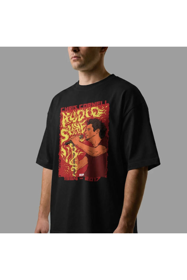 Alice In Chains Chris Cornell Oversize Tişört - 8