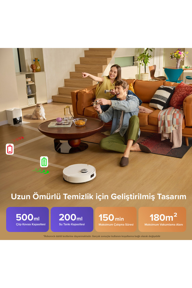 S8 Pro Plus Akıllı Beyaz Robot Süpürge 10.000 HyperForce Emiş Gücü - 9