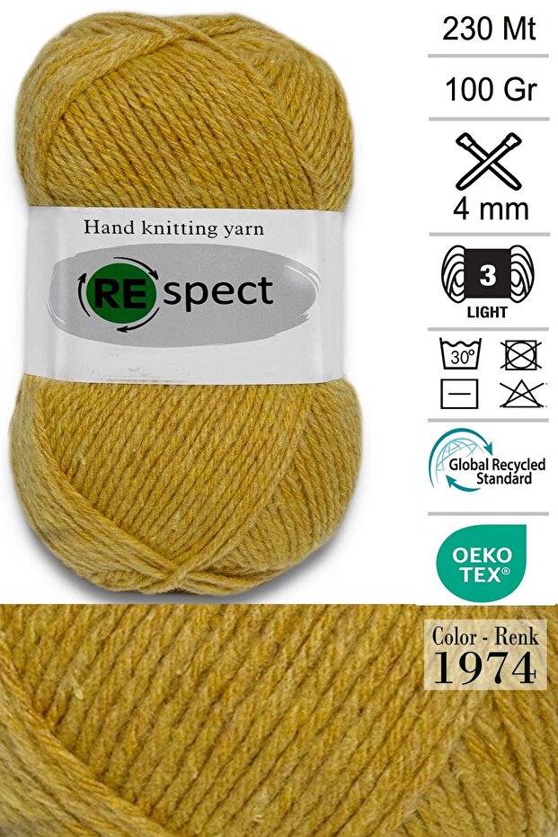 100Gr-230Mt Soft Acrylic Wool- Baby Yarn- 1974