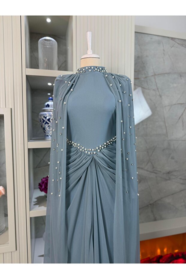 Brown Abiye Mavi - 5