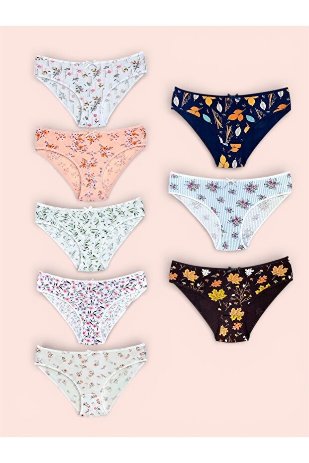 Women's 7 Pieces Cotton Slip Panties Mixed Color