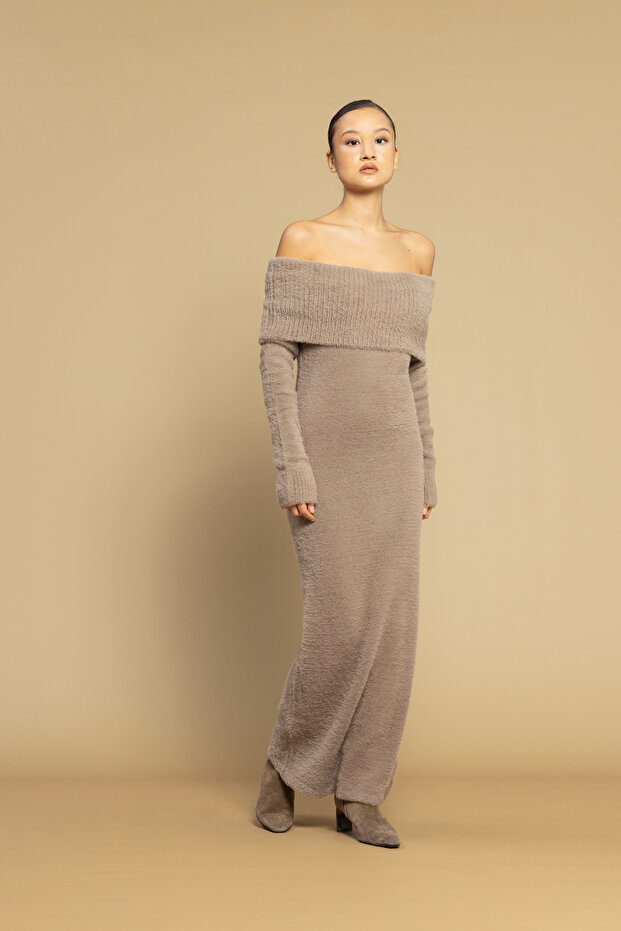 Madonna Collar Knitwear Dress