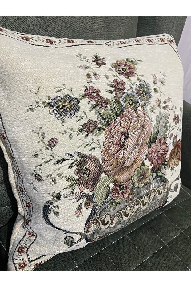 Şönilli goblen kırlent kılıfı - 3