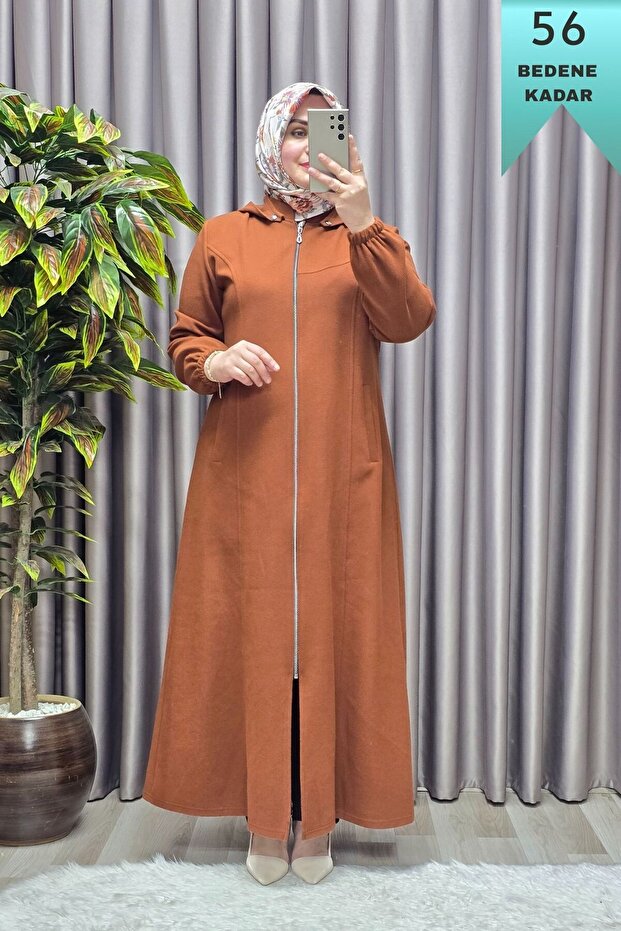 Women's Clothing Plus Size Hooded Soft Cashmere Full Length Coat