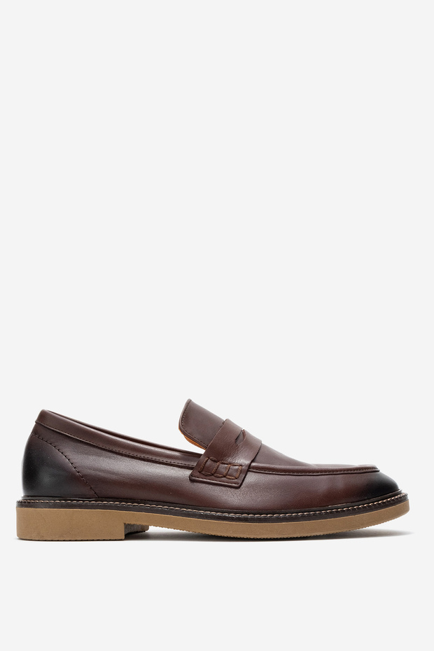 Men's Genuine Leather Classic Loafer Fr 242025 Brown