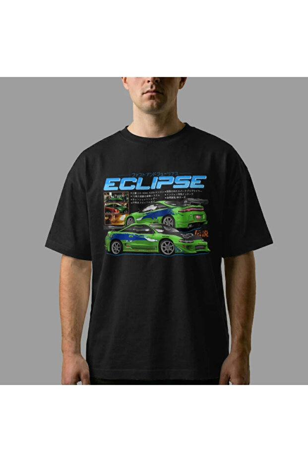 تي شيرت ميتسوبيشي إكليبس فاست ريفيرس قصة فضفاضة - 6