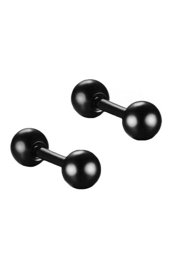 أقراط مرصعة من الفولاذ التيتانيوم - 1