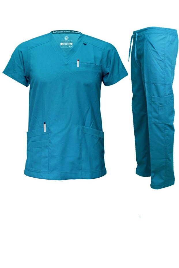 Premium V Neck Scrubs Medical Uniform Women and Man Scrubs Set