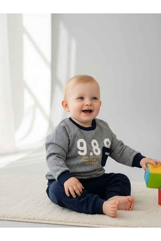 Boy's 998 Written Cotton Tracksuit Set