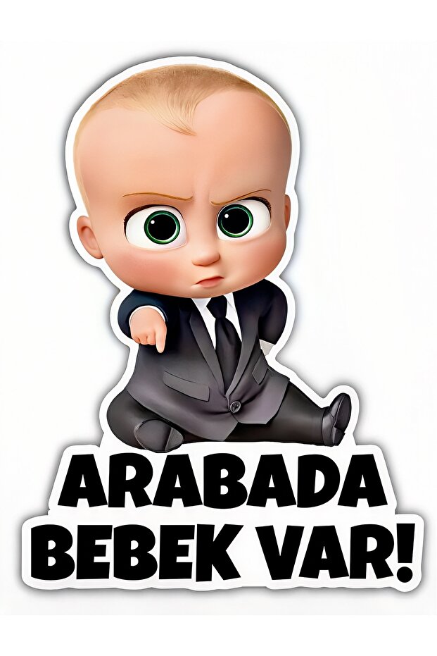Baby in Car 15X8 cm Sticker Decal