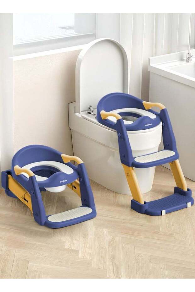- 3-In-1 Wobble Potty Seat With Ladder & Cushion - Blue