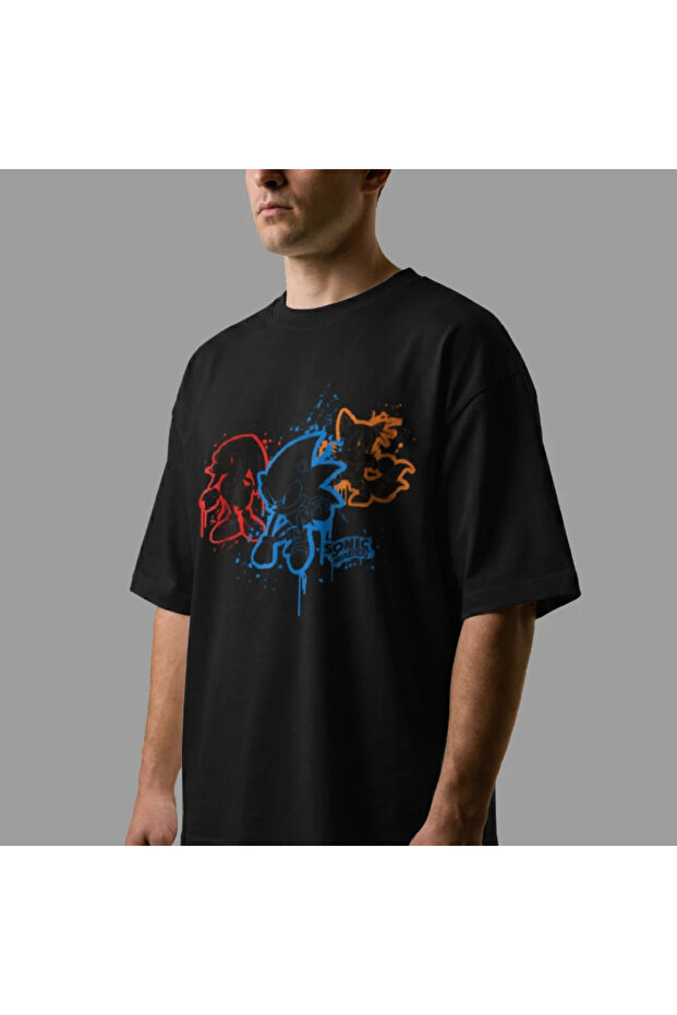 Μπλουζάκι Sonic Stencil oversized - 8