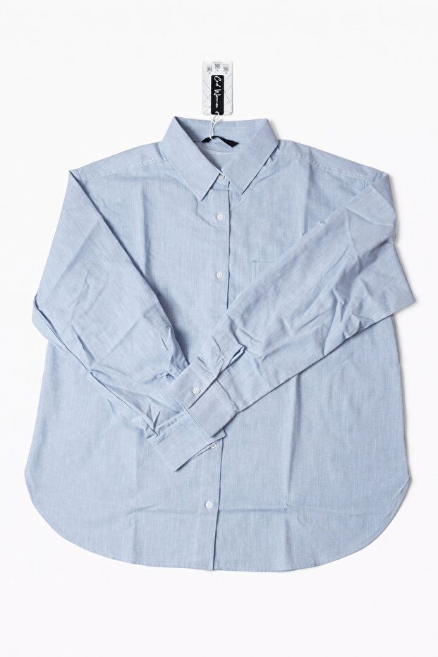 Keten Look Oversize Gömlek - 3