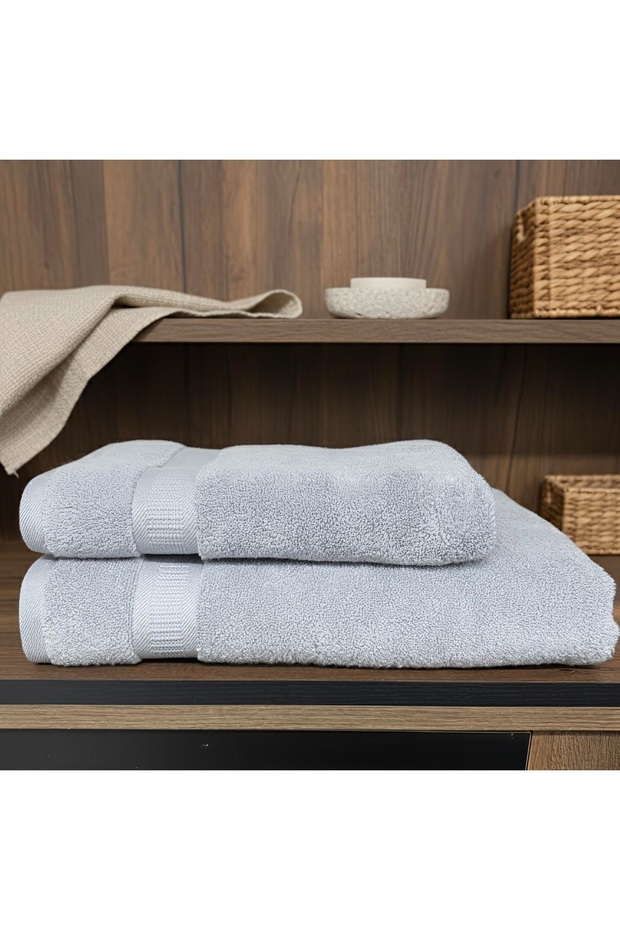 Hasır Micro 2-Piece Bathroom Set / 90X150 Bath Towel / 50X90 Hair Towel / Hammam Set / Bath Towel