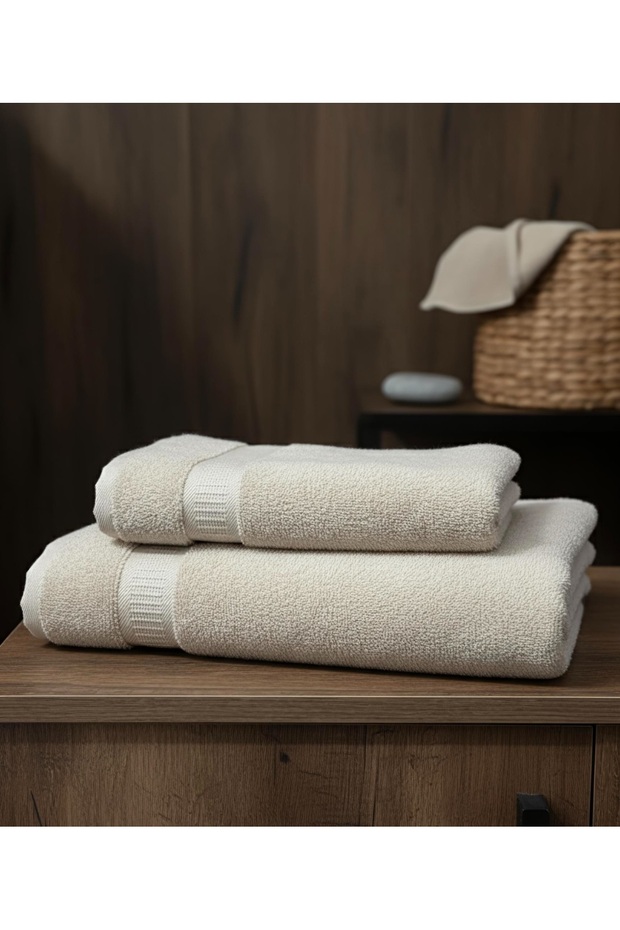 Hasır Micro 2-Piece Bathroom Set / 90X150 Bath Towel / 50X90 Hair Towel / Hammam Set / Bath Towel