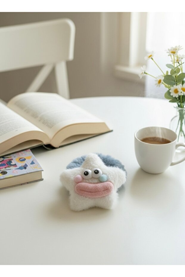 مشبك مطاطي من القطيفة على شكل نجمة - 1