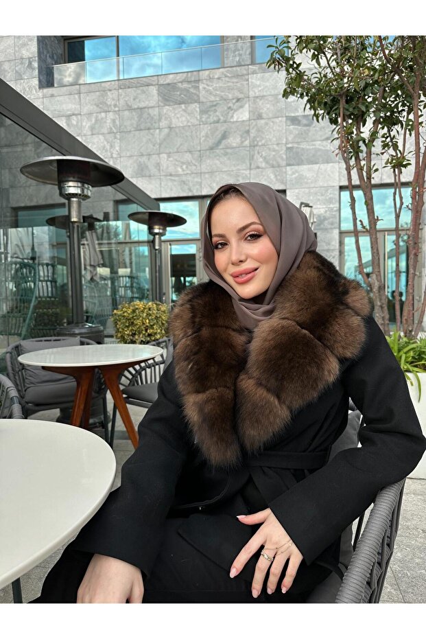 Kaşmir kürk kaban