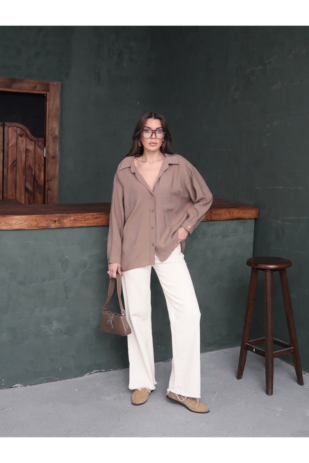Cep Detay Oversize Std Gömlek - 5