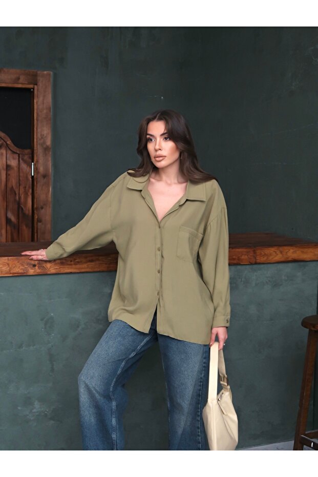 Cep Detay Oversize Std Gömlek - 6