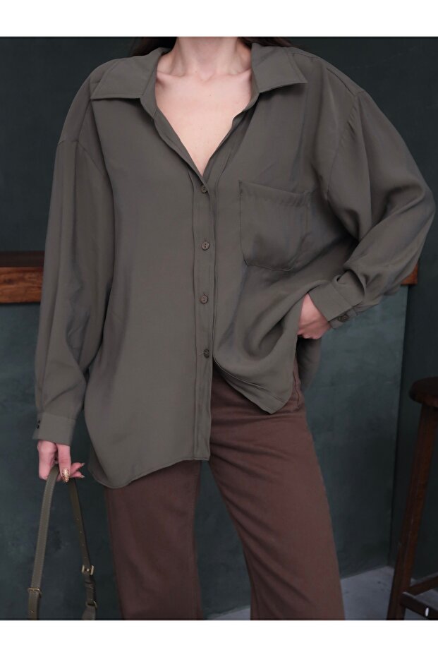 Cep Detay Oversize Std Gömlek - 4