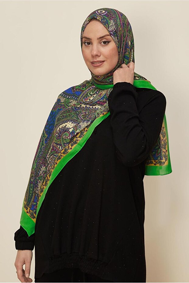 شال قطن فيسكوز منقوش 8546