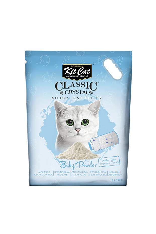 Classic Crystal Cat Litter – Baby Powder (5 Litres)