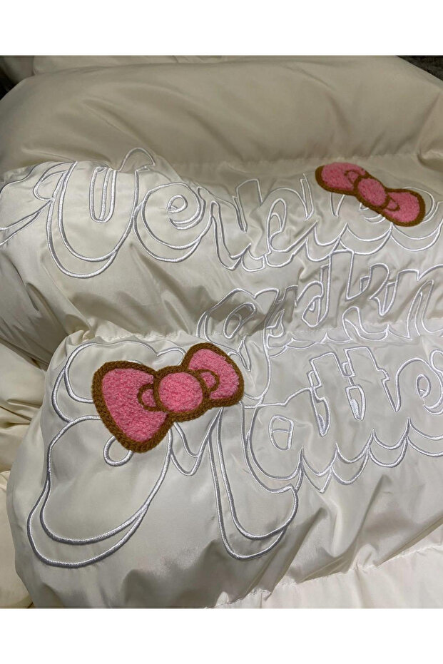 Hello Kitty Geacă pufosă și drăguță (brodată) - 5