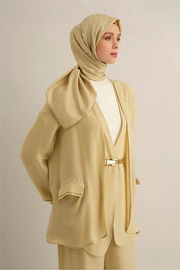 Eșarfă Pamora Bej, Eșarfă elegantă - 4