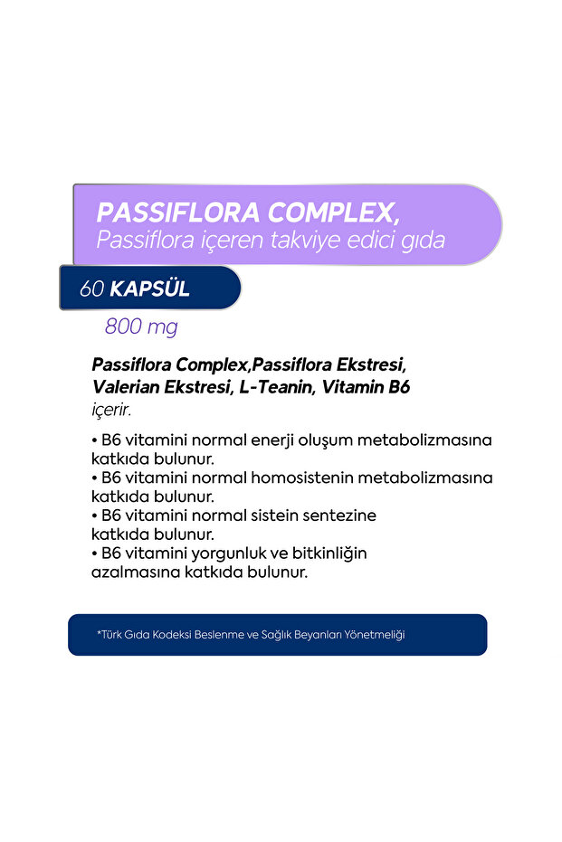 Passiflora Complex 60 Kapsül & Magtrio Complex 60 Tablet Set - 2