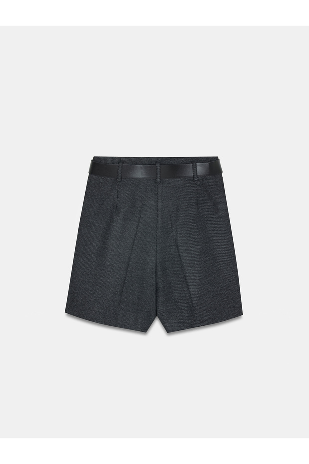 72232 Kemerli Şort-Antrasit - 6