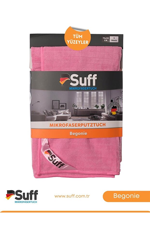 Begonie Microfiber Dusting Cloth Large Area Sensitive Surface and Dusting Cloth 70X50 cm Pink