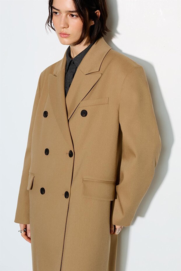 Uzun camel palto - 5