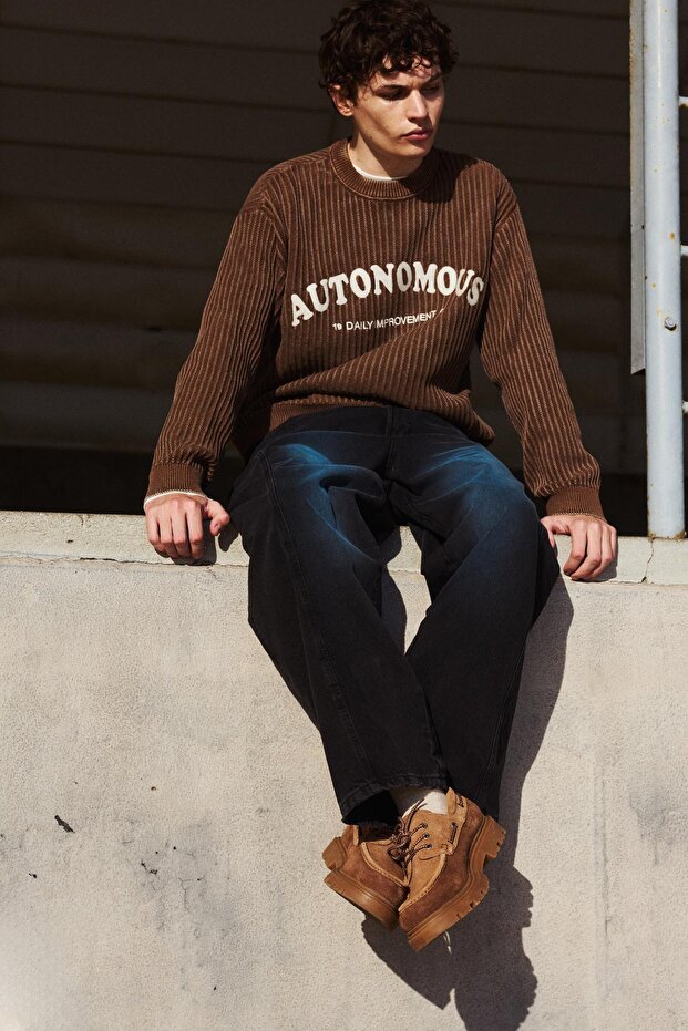 Brown 'Autonomous' sweater