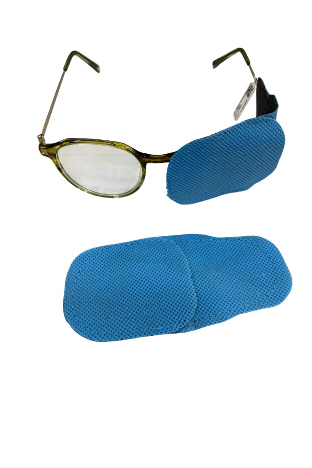 Cloth Eye Patch for Children 1 Pair Blue