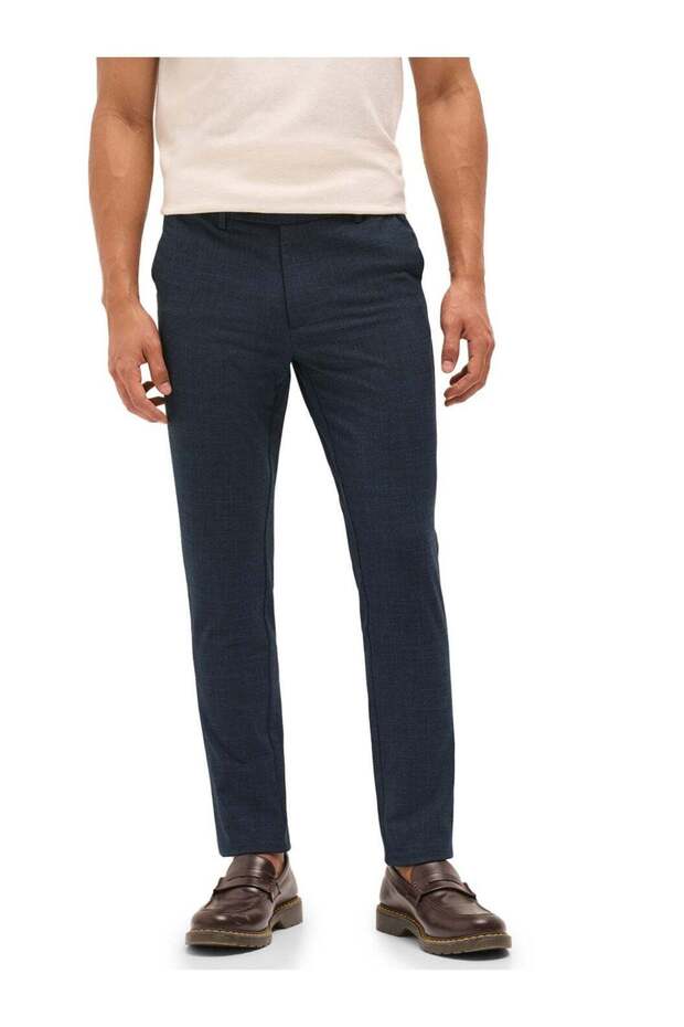 Men's Solid Slim Fit Formal Trouser