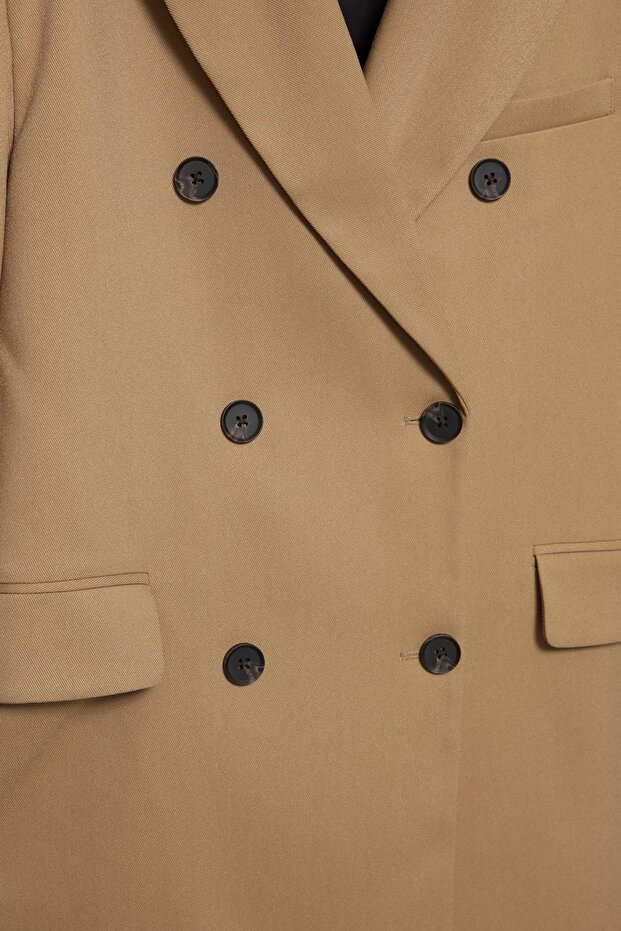 Uzun camel palto - 7