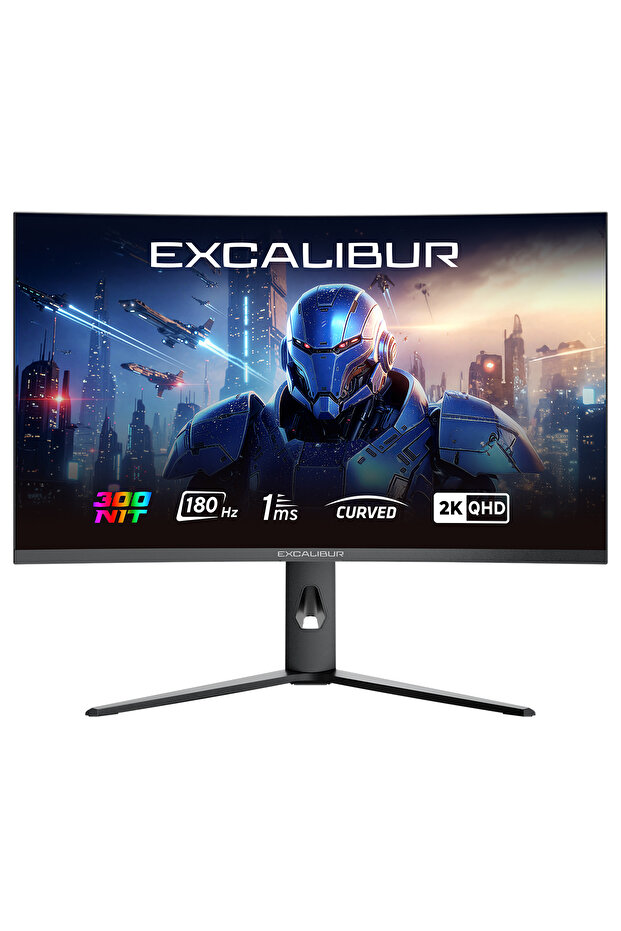 Excalibur M.E315QVC-C 31.5" 2K QHD 180HZ 1MS PİVOT Curved HDR10 300NIT Oyuncu Monitörü - 1