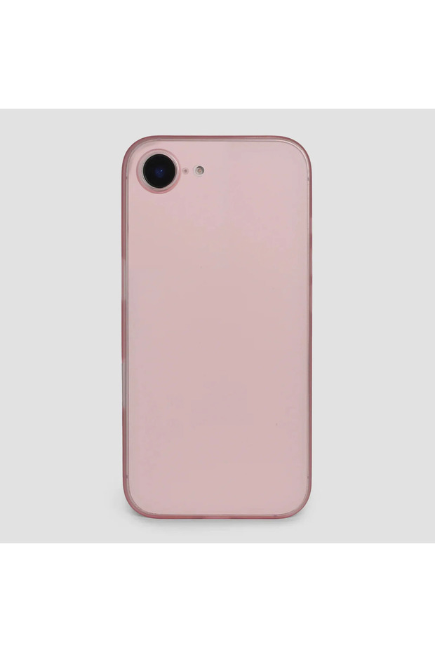 iPhone 16E / 17E Case Ultra Thin Matte Surface Non-Slip Camera Protection Cover Semi-Transparent Pink